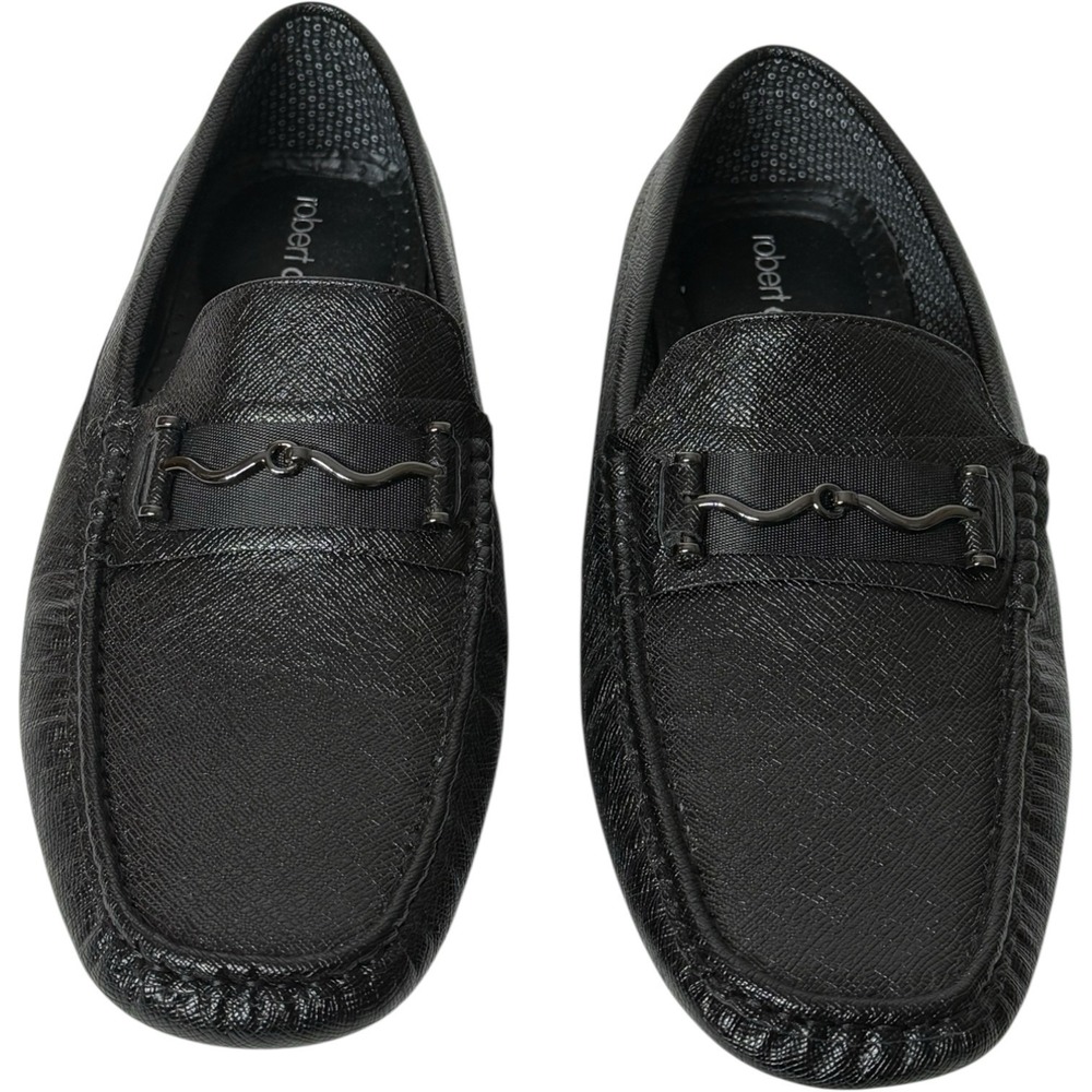 Robert‎ David Textured Black Slip On Cushioned Loafers Mens 15M